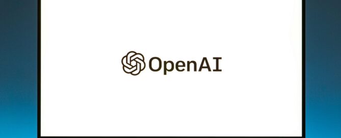Open AI logo on a screen