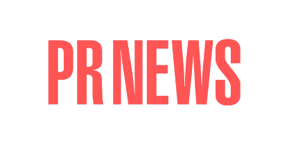 Sweeney Web Logos Awards-08 PR News logo in coral red on white background