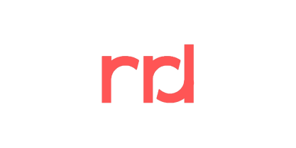 Sweeney Partner Logos-16 rrd monogram logo in coral red on white background