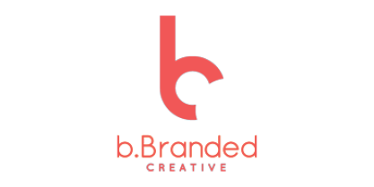 BBranded b.Branded Creative logo in coral red with monogram mark on white background