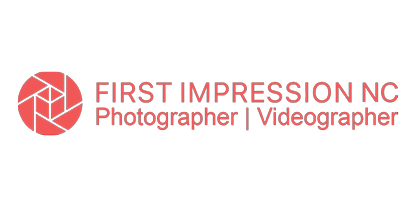 FirstImpression First Impression NC compact logo in coral red on white background
